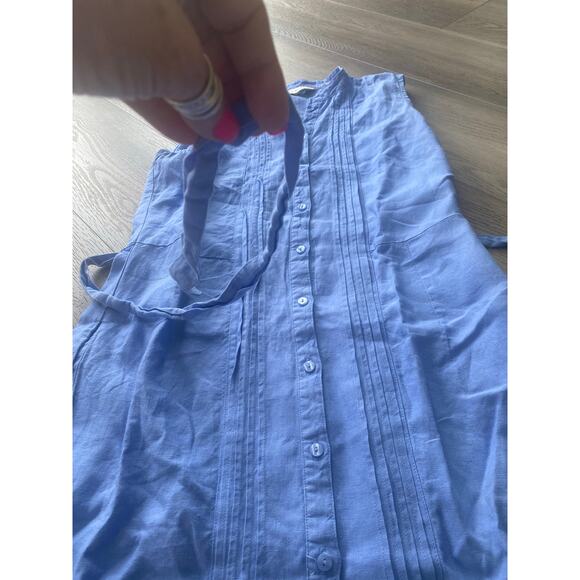 L.L. Bean Women’s Knee Length Pin Tucked Bodice Pleated Sleeveless Dress 6 - Picture 5 of 10